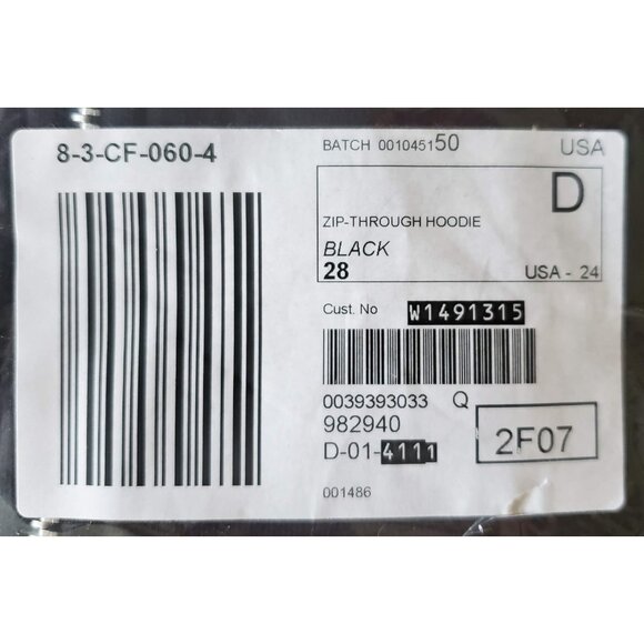 CAPSULE LEISURE BLACK ZIP THROUGH HOODIE SIZE 24 NWT - Picture 5 of 11